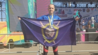 Намеснік начальніка Сенненскага РАСК падпалкоўнік юстыцыі Аляксандр Васільеў заняў другое месца на дыстанцыі 10,55 км на Мінскім паўмарафоне<br />