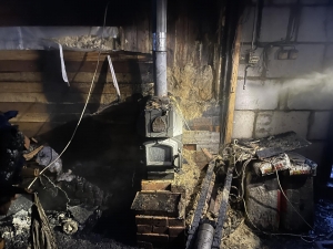 Первый пожар: горел гараж