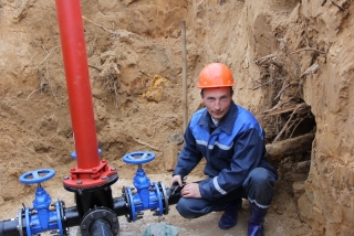 У Багушэўску вядзецца замена водаправода