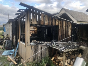 В аг.Белая Липа случился пожар